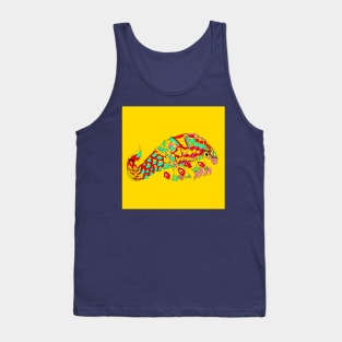 yellow scaly anteater pangolin ecopop Tank Top